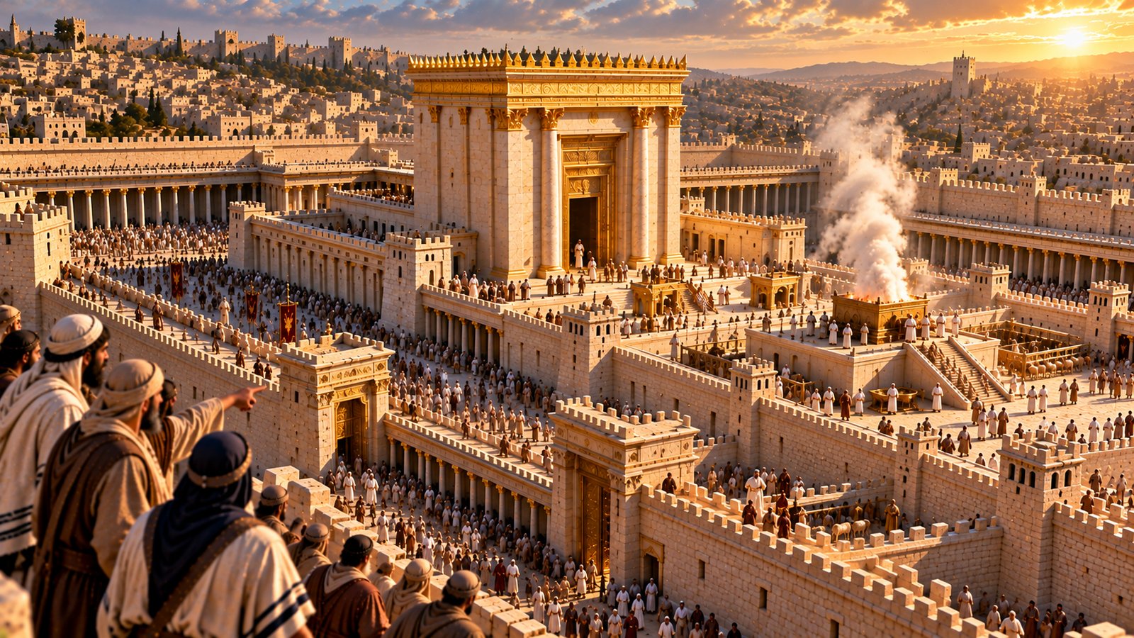Illustration: Herod's Temple — The Temple courts where Jesus taught, worshiped, and wept over Jerusalem (John 2; Mark 11; Luke 19:41–44).