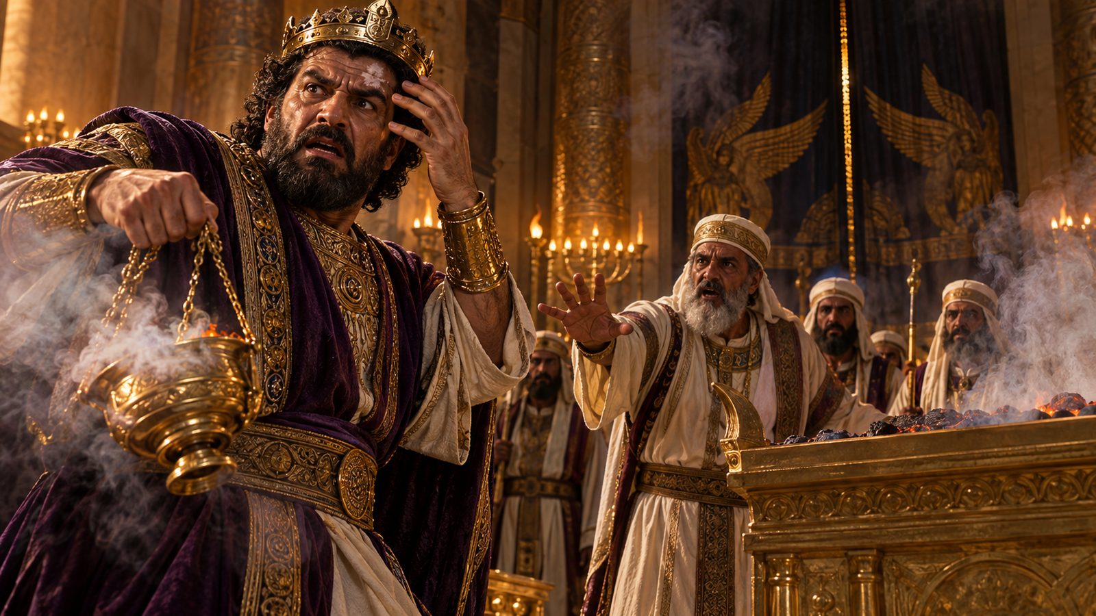 Uzziah at the Incense Altar: A King Crosses the Boundary Illustration: Uzziah at the Incense Altar: A King Crosses the Boundary