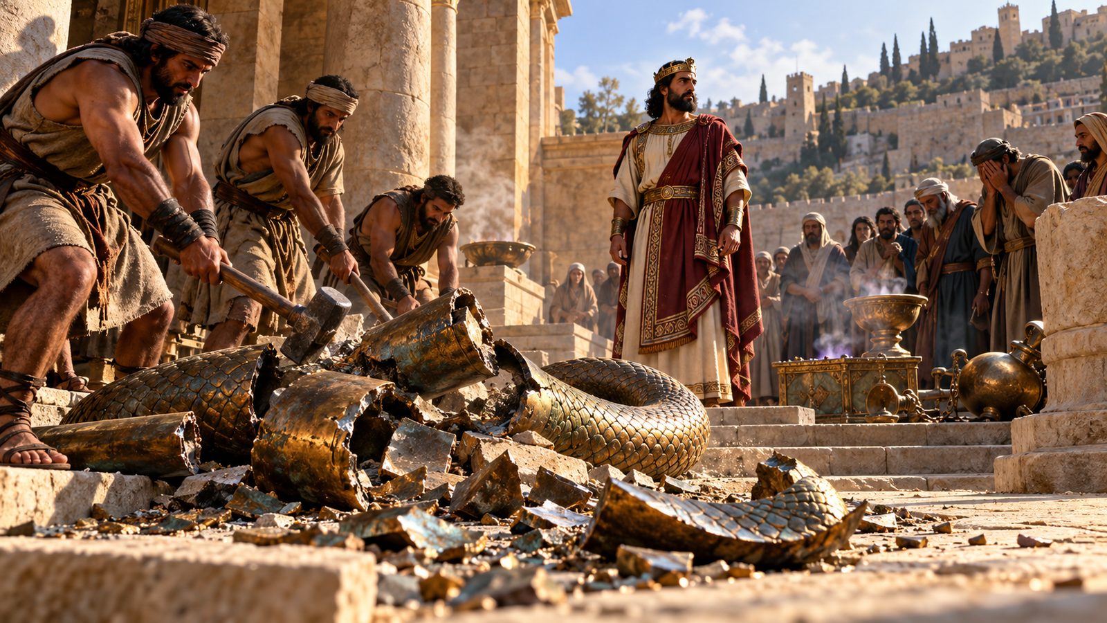 Nehushtan Broken: Worship Belongs to God Illustration: Nehushtan Broken: Worship Belongs to God