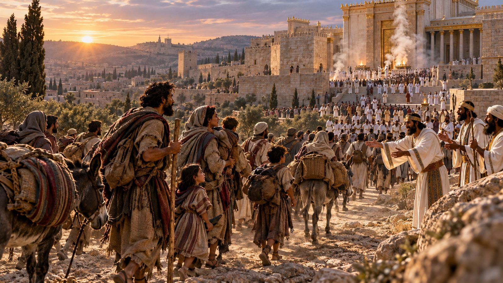 Hezekiah’s Passover: Northern Pilgrims Come to Jerusalem Illustration: Hezekiah’s Passover: Northern Pilgrims Come to Jerusalem