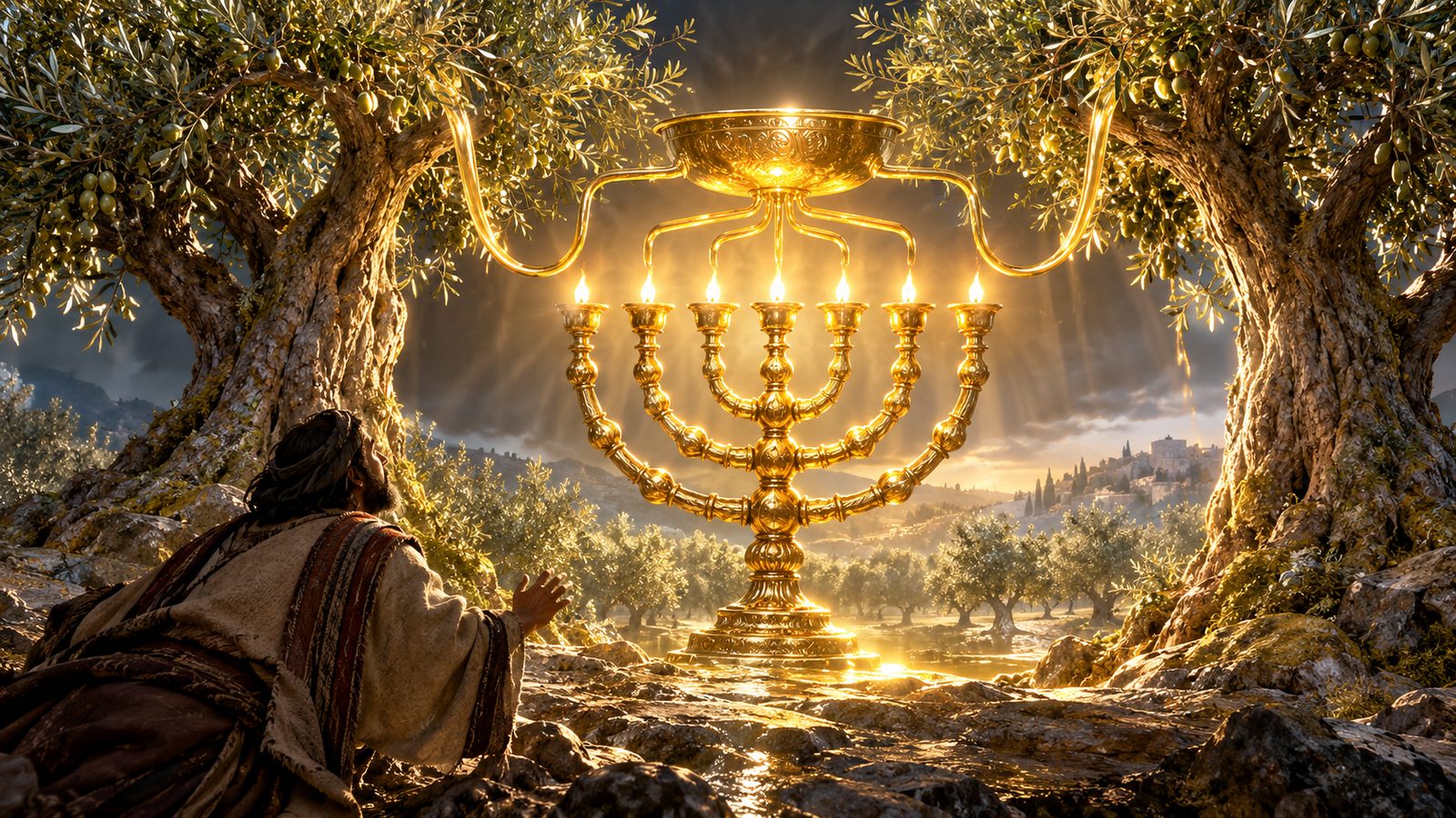 Zechariah’s Vision: The Lampstand and Two Olive Trees Illustration: Zechariah’s Vision: The Lampstand and Two Olive Trees