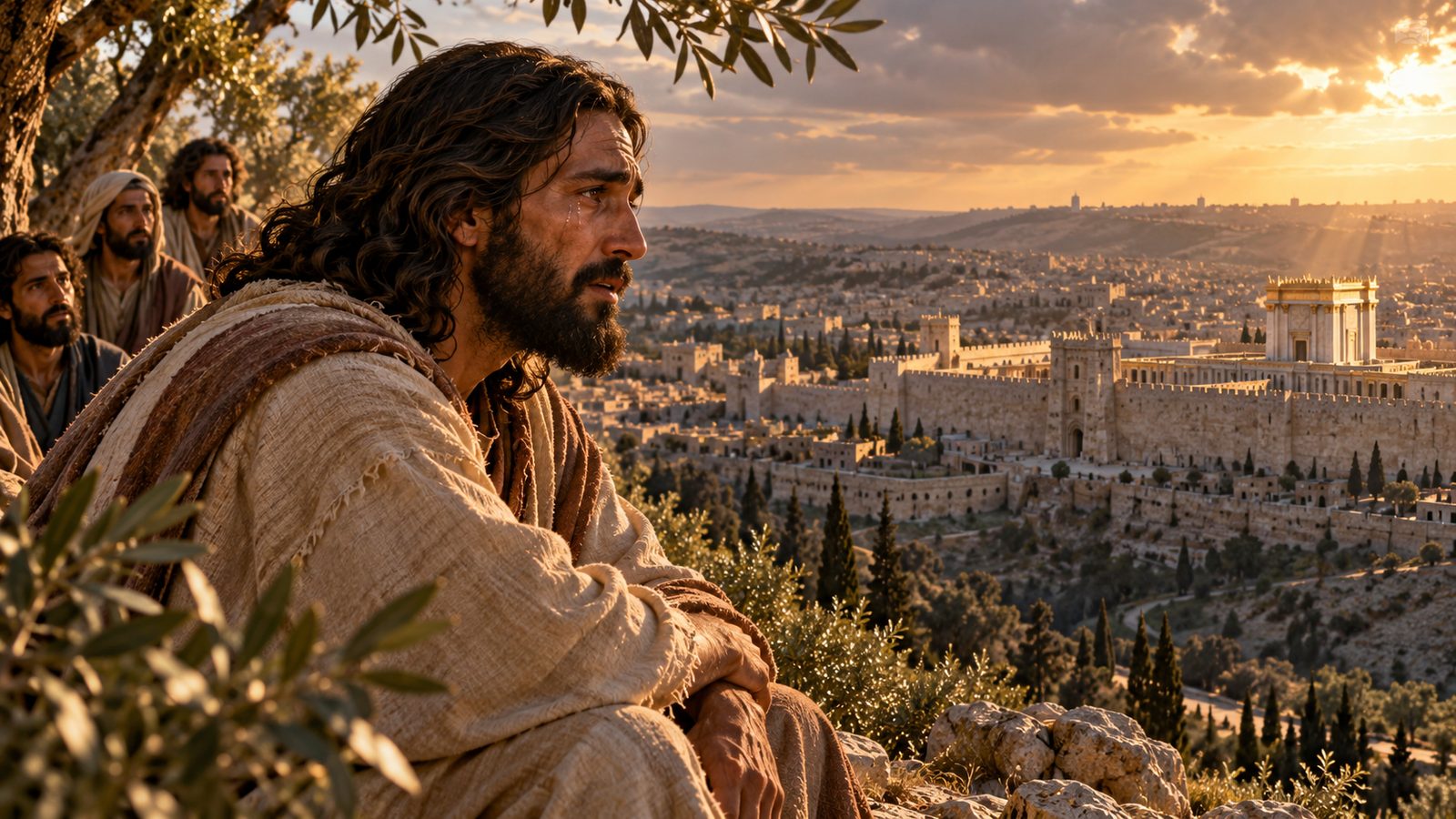 Jesus Weeps Over Jerusalem Illustration: Jesus Weeps Over Jerusalem