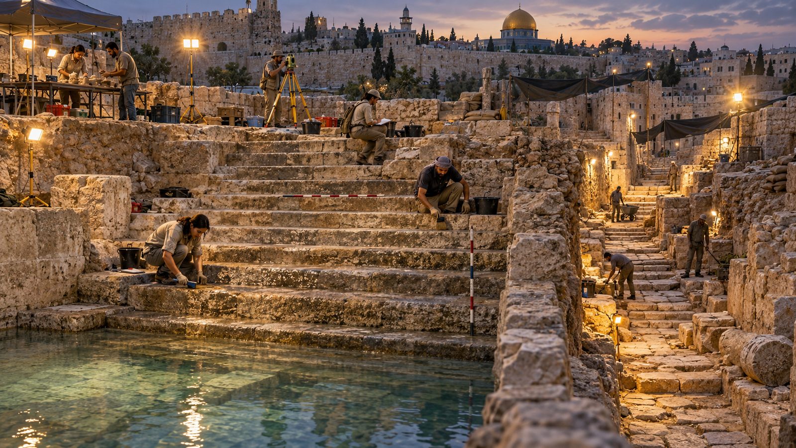 The Pool of Siloam and Jerusalem’s Pilgrimage Street Illustration: The Pool of Siloam and Jerusalem’s Pilgrimage Street