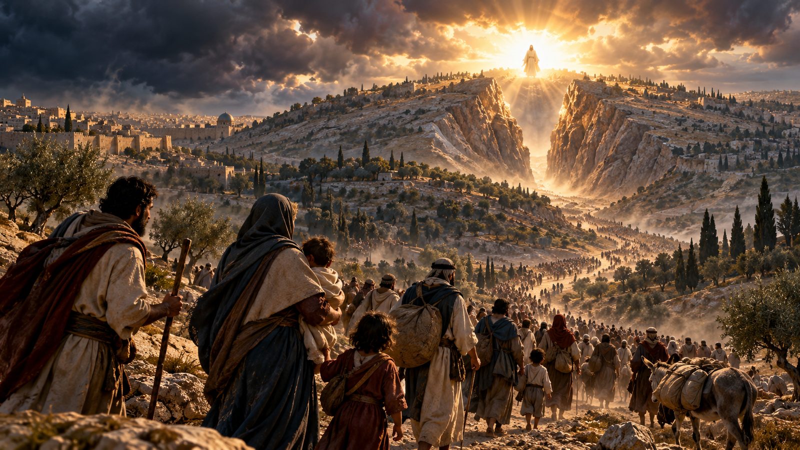 The Lord Comes to the Mount of Olives Illustration: The Lord Comes to the Mount of Olives