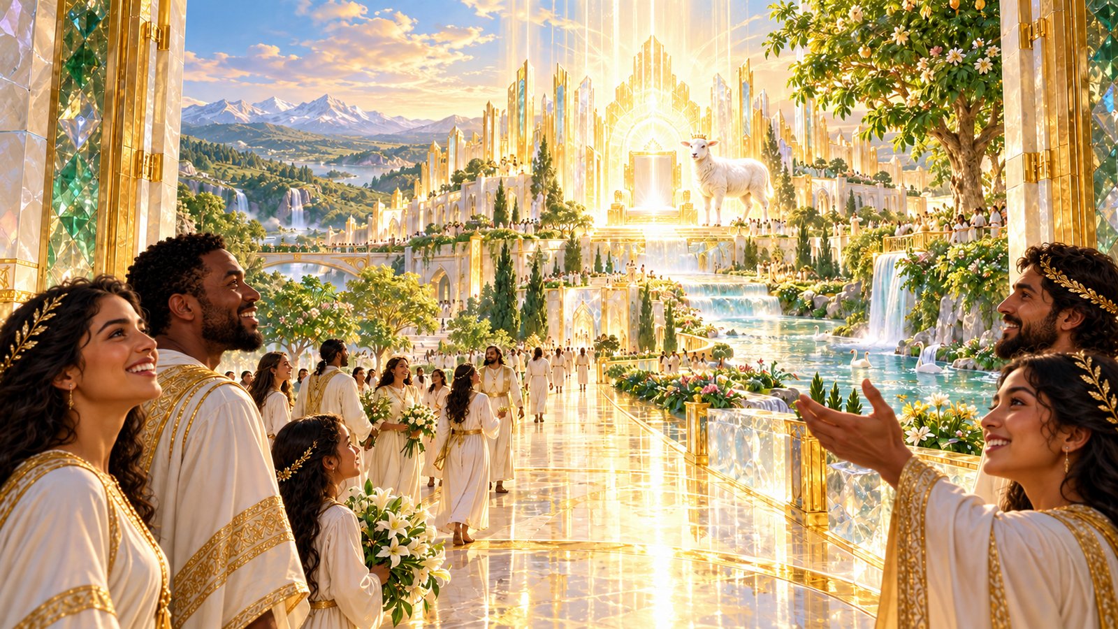 Illustration: The New Jerusalem — the city where God dwells with His people forever (Revelation 21:10–12)
